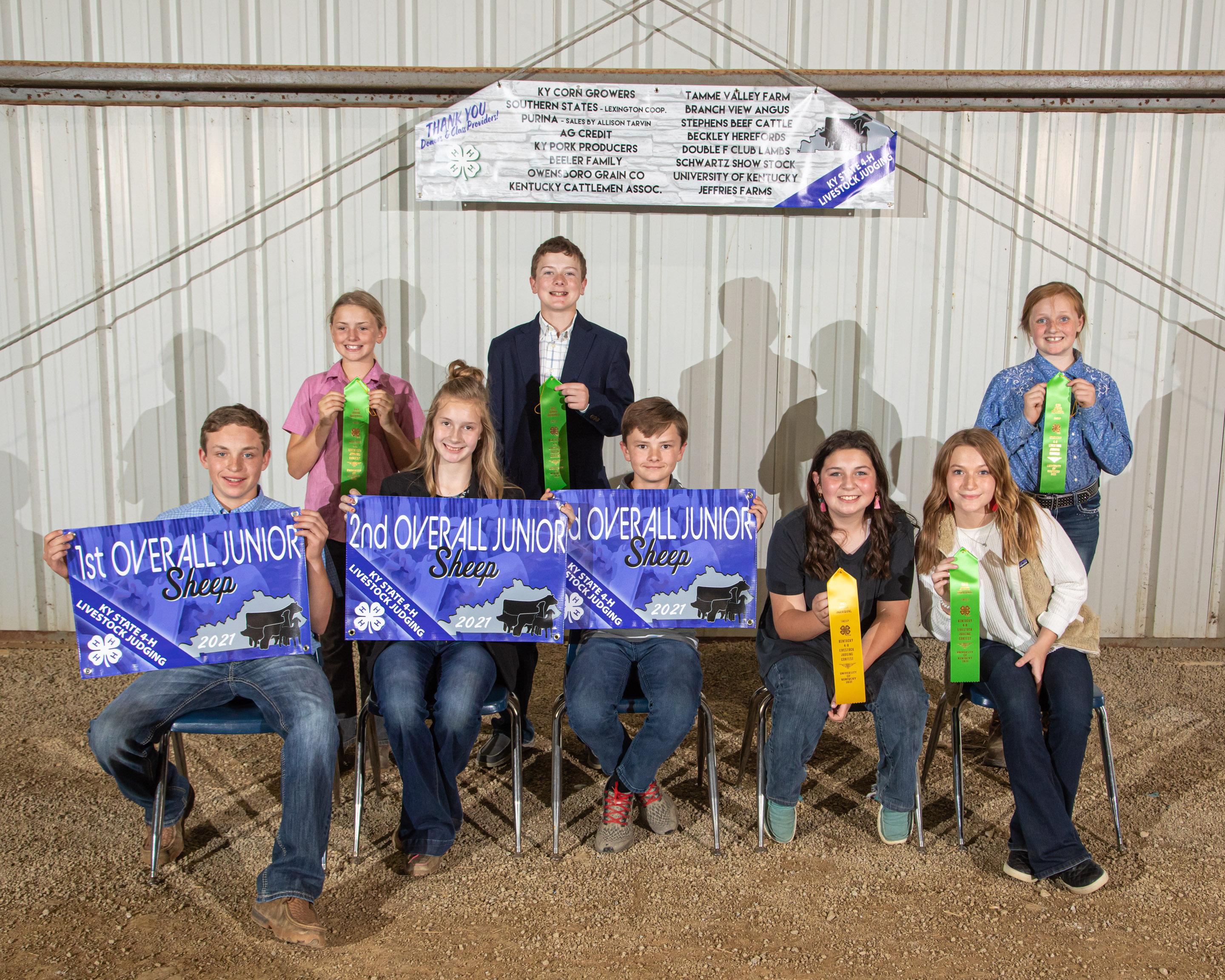 Top 10 Junior Individual Overall Sheep