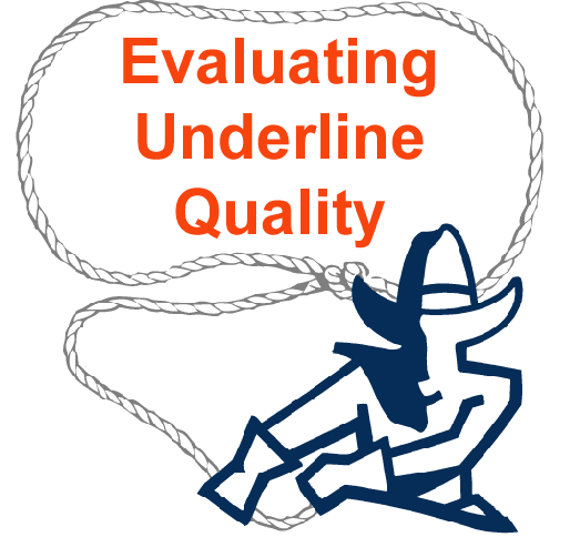 Evaluating Underline Quality