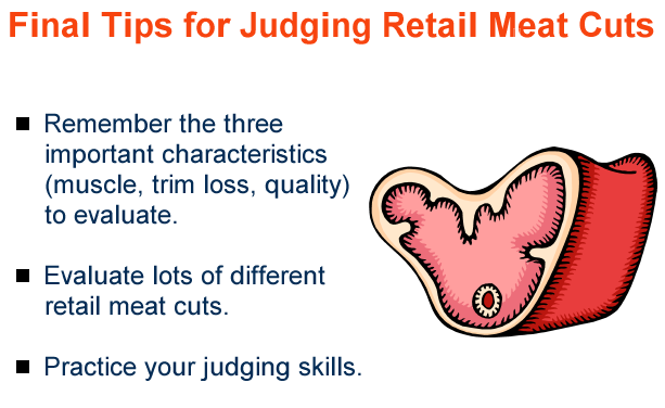Final Tips Retail Meat Cuts Judging