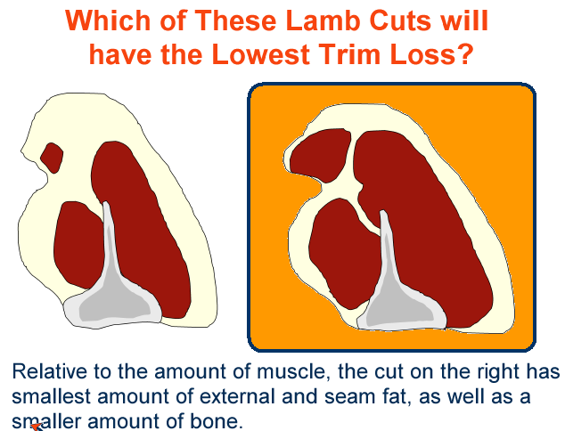 Lamb Cuts Lowest Trim Loss Answer