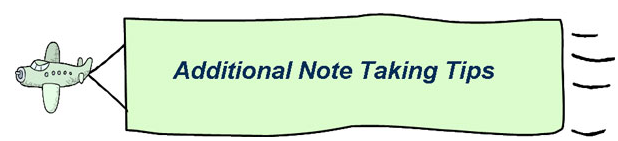 Note Taking Tips Additional 