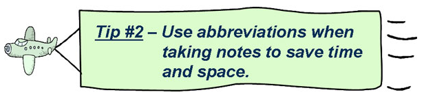 Note Taking Tips Tip 2