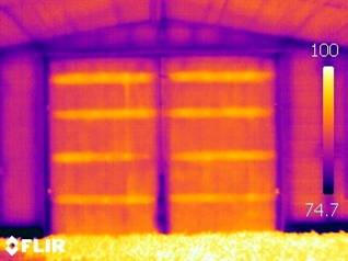 Figure 1.17 - Thermal images of well-sealed end door