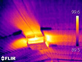 Figure 1.26 - Thermal image of an attic inlet
