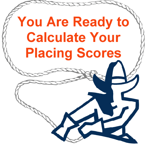 you are ready to calculate your placing scores