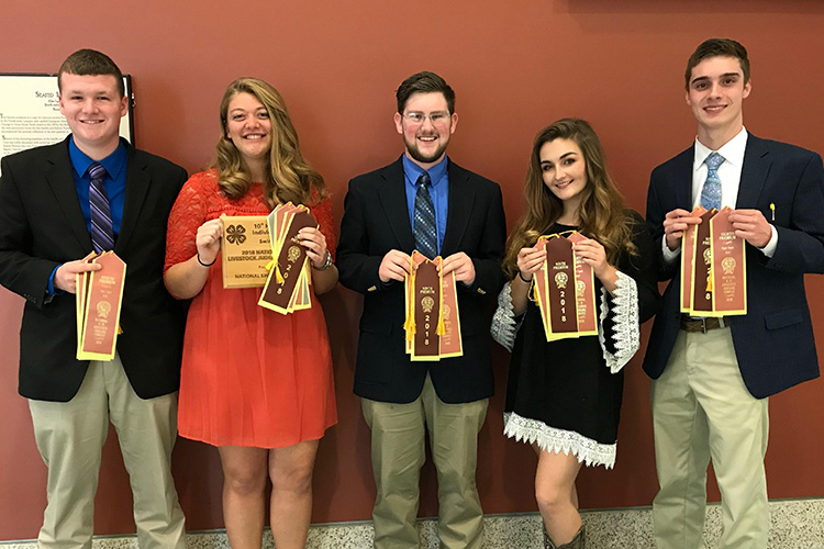 2018 All Star Gold Livestock Judging Team