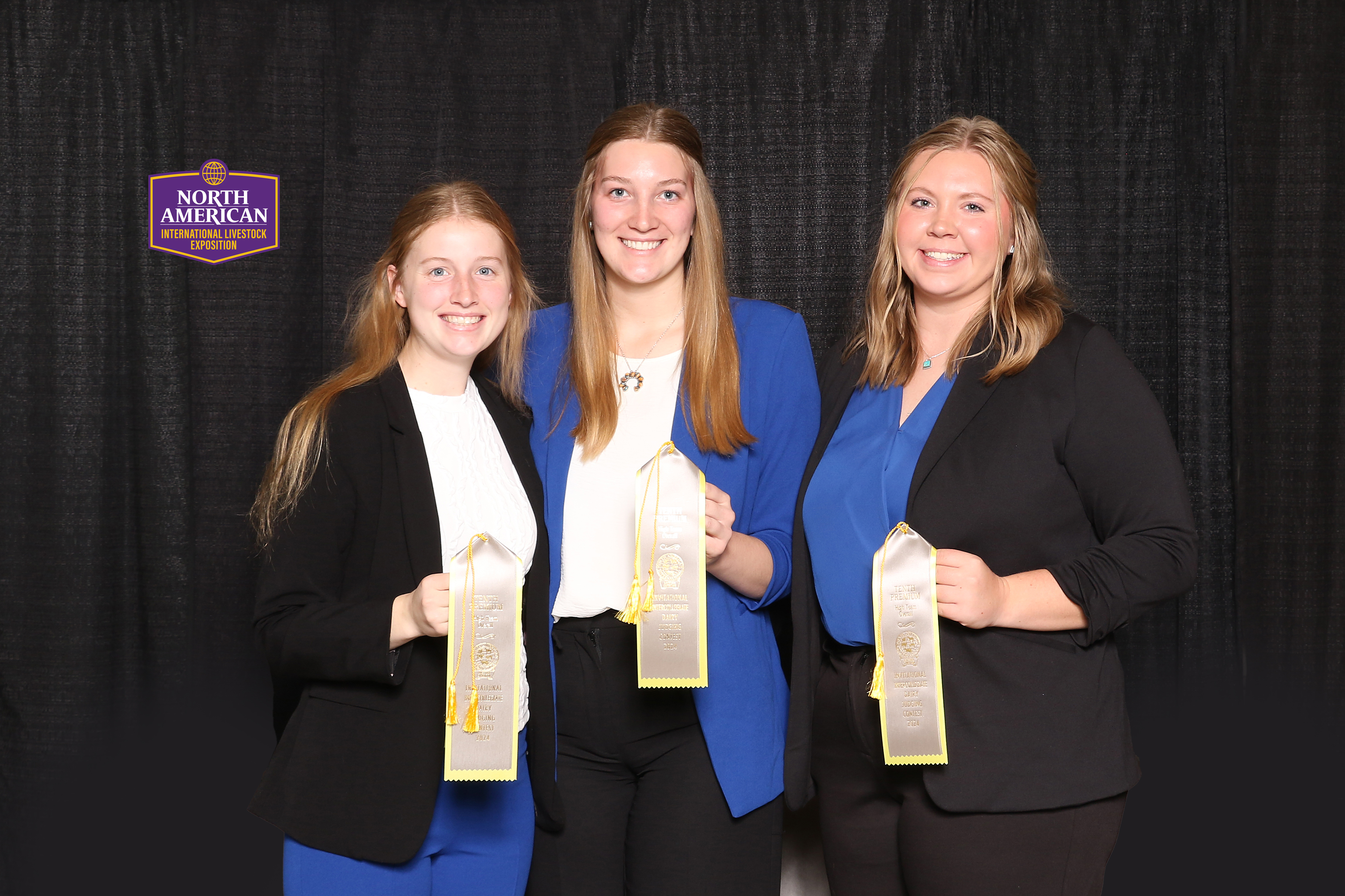 Teenagers holding ribbons