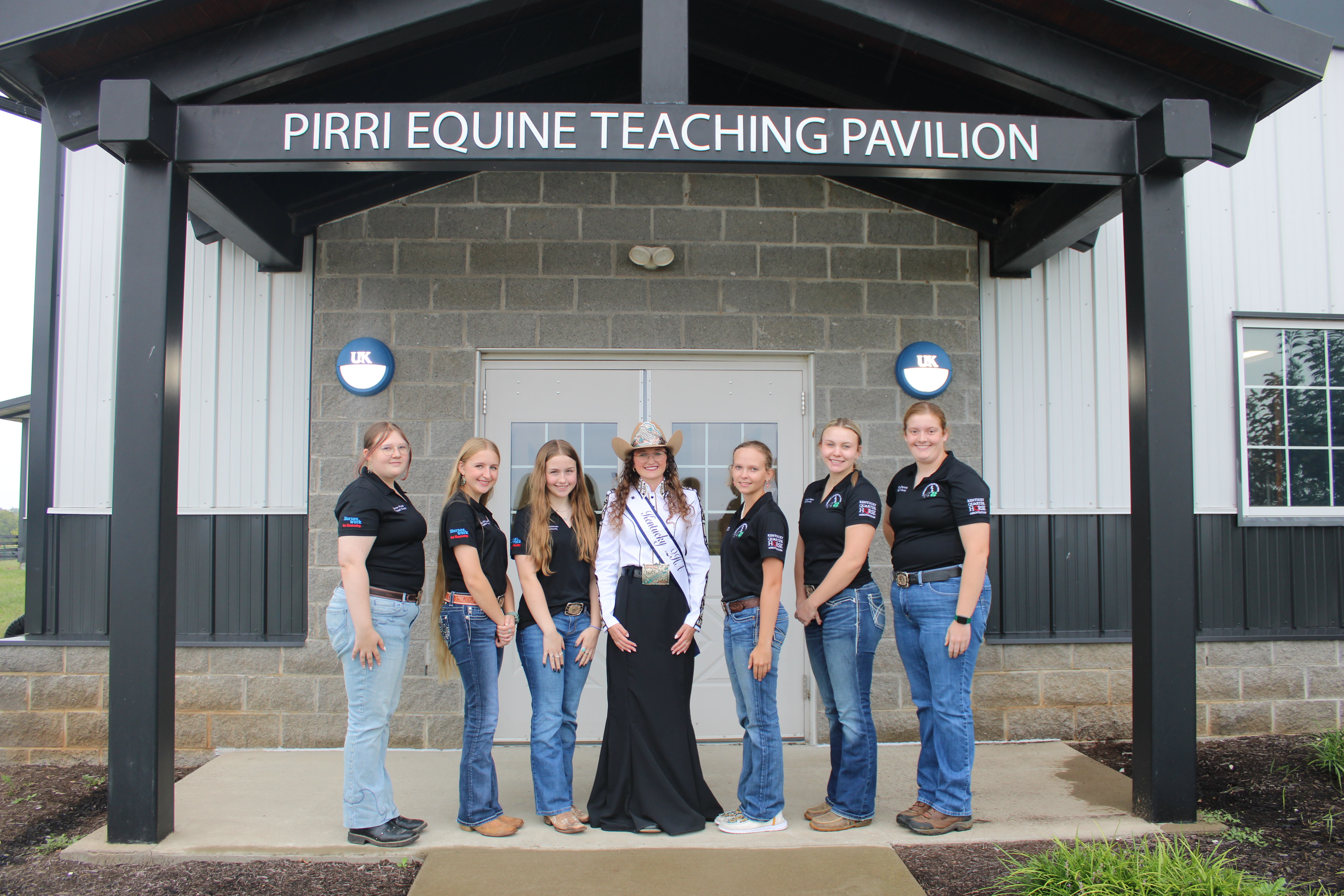 The KY 4-H Horse Program Equine Task Force outside of UK's Pirri Teaching Pavilion