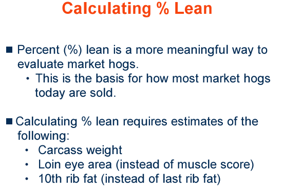 Calculating Percentage Lean text