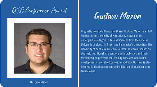 Gustavo Mazon - GSC Conference Award