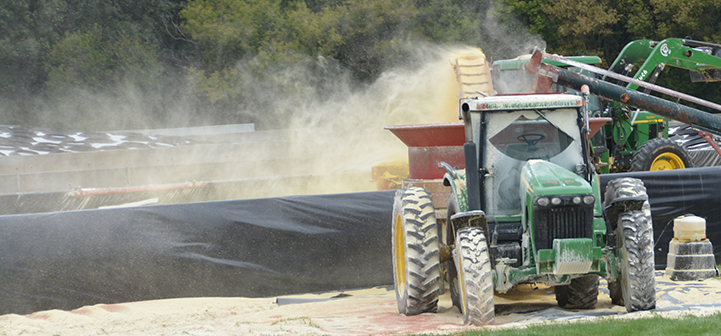 Picture of a tractor with feed