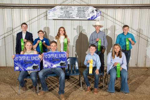 Livestock Judging Contest 2021 Top 10 Junior Individual Overall Swine