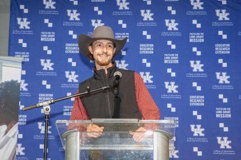 Tyler Purvis receives the 2022 AFS Alumni Scholarship